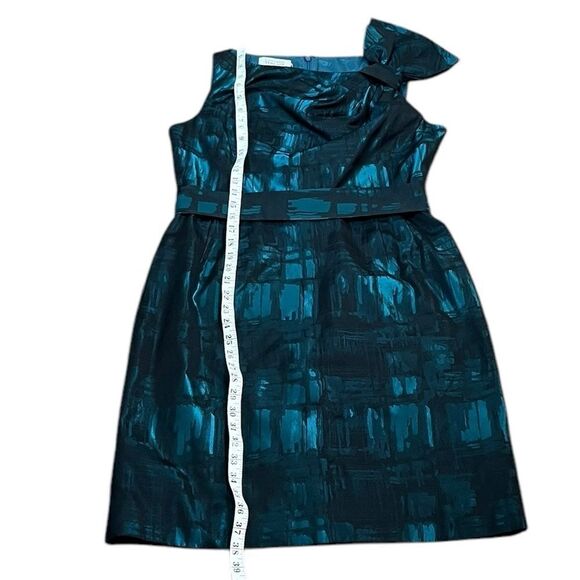 Teri Jon by Rickie Freeman Teal Sheath Dress, Size 12, EUC - Picture 13 of 14